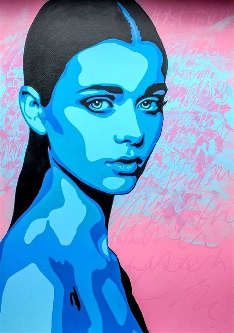 @waterlemun | Monochromatic art, Portrait art, Pop art painting