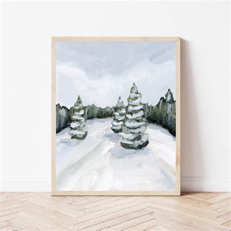 On the Slopes Art Print Colorado Ski Art Winter Landscape - Etsy