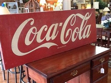 Large Vintage Metal Coca - Cola Sign. 1940-1950 era -- Antique Price Guide Details Page