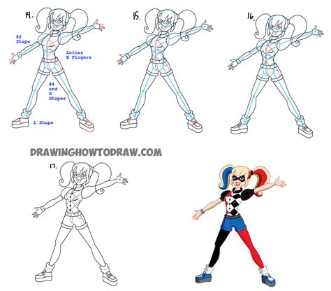 How to Draw Harley Quinn from DC Suicide Squad – Easy Step by Step Drawing Tutorial – How to ...