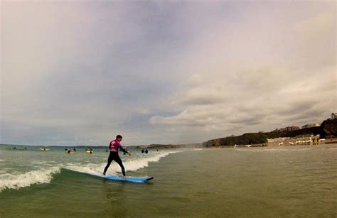 Beginner's Surfing lessons at Perranporth Beach in Cornwall