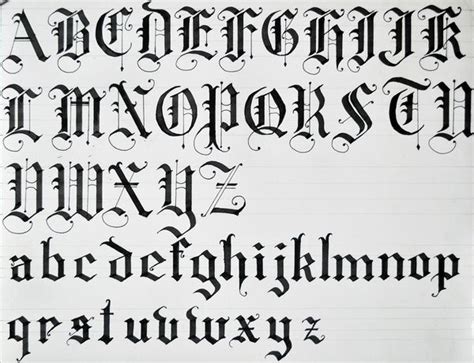 Gothic Calligraphy A To Z Capital And Small Letters - Go Images Cast