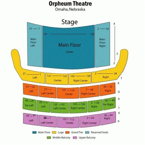 Orpheum Theater Seating Chart Omaha