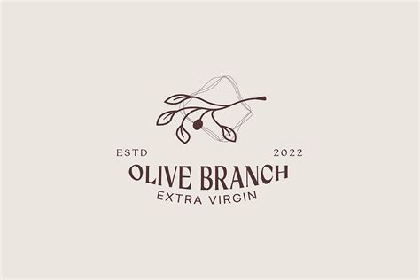 Olive Branch Logo Design Template Graphic by syaefulans · Creative Fabrica