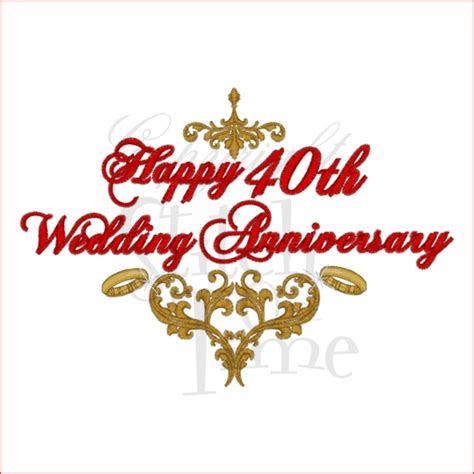 40th Wedding Anniversary Clip Art N4 free image download