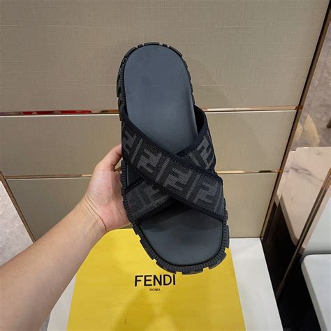 Fendi Force Black Slides For Men - Fernize