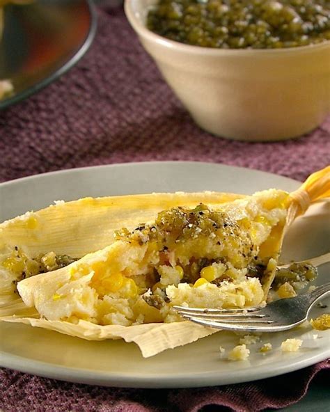 Cheese tamales with roasted salsa verde recipe | Eat Your Books