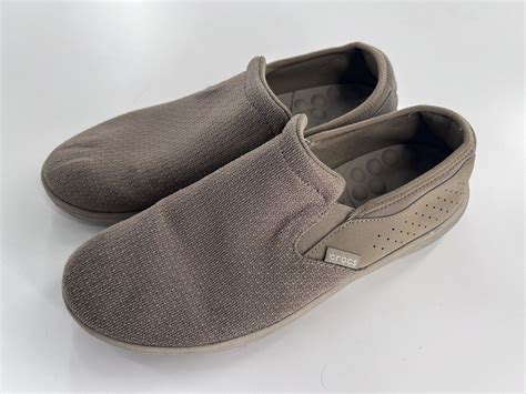 Crocs Men’s Canvas Revivas Loafers Brown Shoes 20580… - Gem