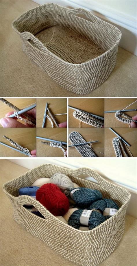 Crochet Rope Baskets Free Crochet Pattern » Weave Crochet