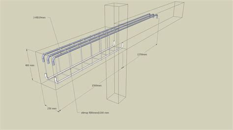 Rebar in Cantilever Beam | 3D Warehouse