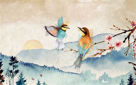 Watercolor Birds Wallpapers - 4k, HD Watercolor Birds Backgrounds on ...