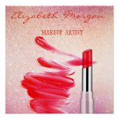 Adorable Red Lipstick ,Makeup artist Poster | Zazzle