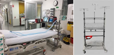 Integrated ICU bed / equipment trolleys - Commercial Wire Design