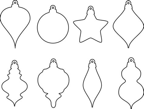 Eight Ornament Shapes SVG - Etsy | Christmas ornament template, Paper ...