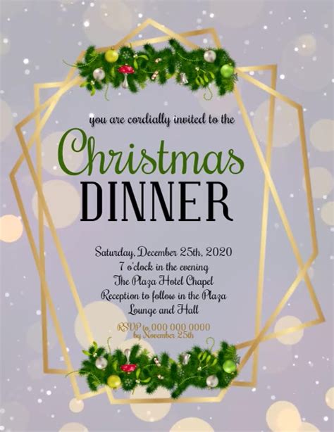 CHRISTMAS DINNER Invitation Template | PosterMyWall