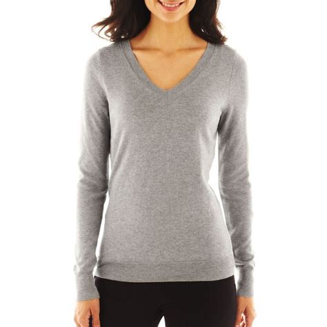 jcpenney - Worthington® Long-Sleeve V-Neck Sweater - jcpenney | Clothes, Vneck sweater, Sweaters