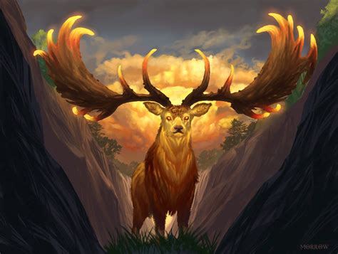 Golden Stag, johnny morrow | Dark fantasy art, Monster art, Concept art characters