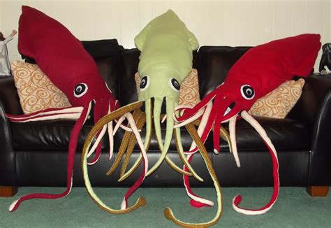 Huge Cuddly Giant Squid Plush by PsychoKittyKreations on Etsy