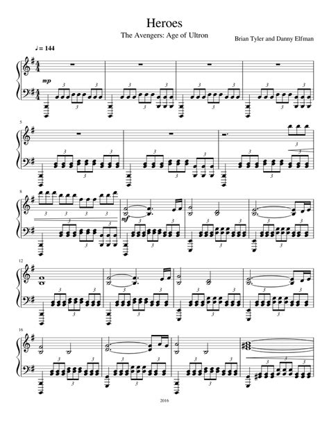 Heroes sheet music for Piano download free in PDF or MIDI