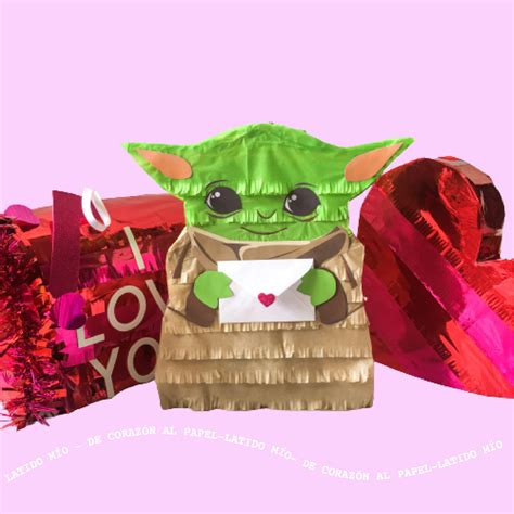 Baby Yoda Pinata | Pinata, Yoda, Valentine