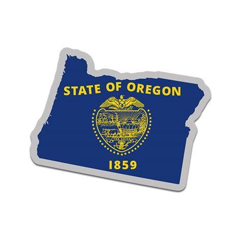 Oregon State Shaped Flag Decal OR Map Vinyl Sticker - Rotten Remains