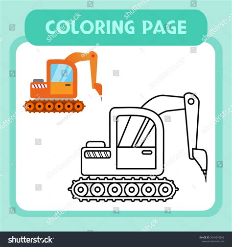 Coloring Page Construction Machinery Premium Vector Stock Vector ...