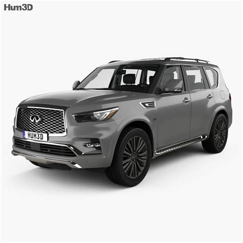 Infiniti QX80 Limited with HQ interior 2022 3D model - Vehicles on Hum3D