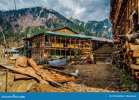 Colorful Old Buildings of Ancient Indian Village Malana in the State of ...