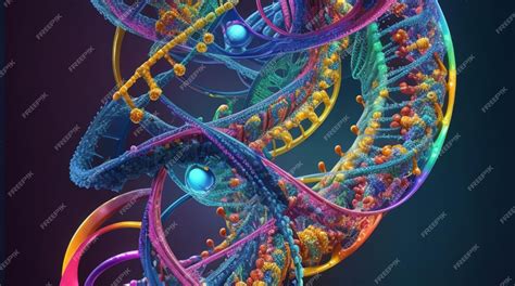 Premium AI Image | Abstract DNA Double Helix Art