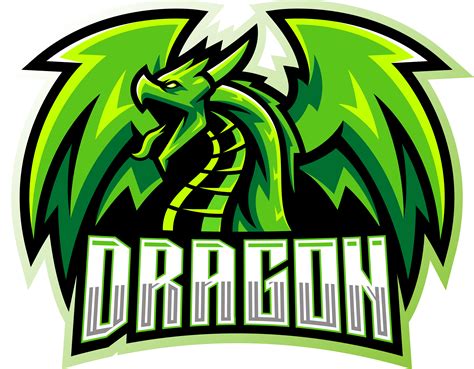 Dragon esport mascot logo design By Visink