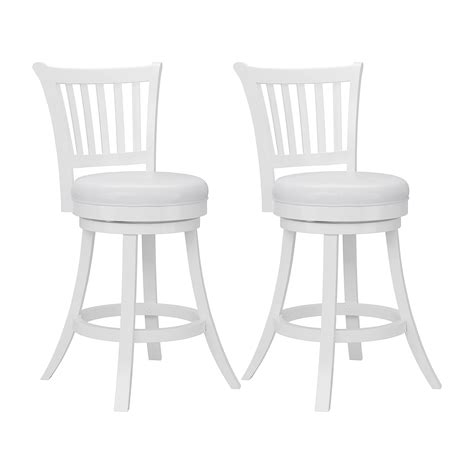 Woodgrove 2-pc. Counter Height Upholstered Swivel Bar Stool, Color: White - JCPenney