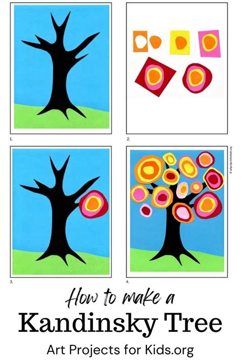 Kandinsky Art Project: Make an Easy Tree Collage Tutorial Video in 2024 ...