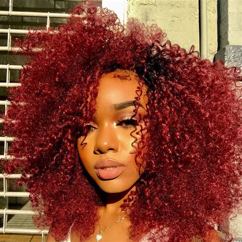 Big Red Hair || @rk.luxe || @outre_hair Lacefront Trina | Dyed natural ...