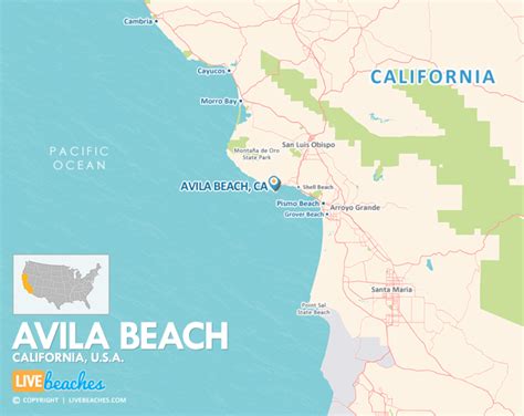 Map of Avila Beach, California - Live Beaches