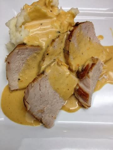 Roast Pork with Mustard Sauce