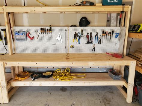 Workbench with pegboard | Ana White