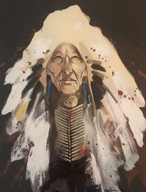 Bert Seabourn , Portrait of a Cherokee Indian Chief, acrylic, native ...