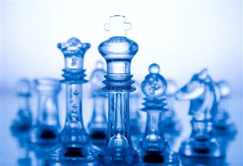 Transparent blue chess stock image. Image of planning - 6935345