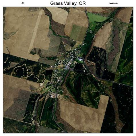 Aerial Photography Map of Grass Valley, OR Oregon