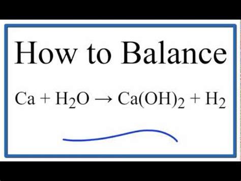 Calcium Hydroxide and Hydrogen Gas Formula