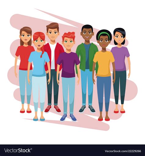 Young people cartoon Royalty Free Vector Image