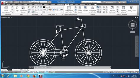 AutoCAD 2D : Bicyclette - YouTube