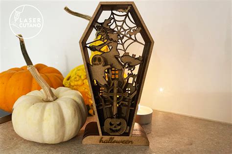 HALLOWEEN COFFIN Wood Decor For Halloween - So Fontsy