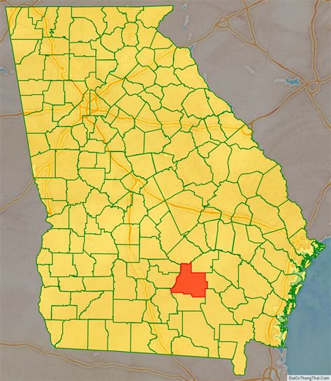 Map of Coffee County, Georgia - Địa Ốc Thông Thái