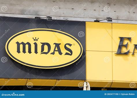 Midas Car Logo Brand and Text Sign for Station with Automobiles Service ...