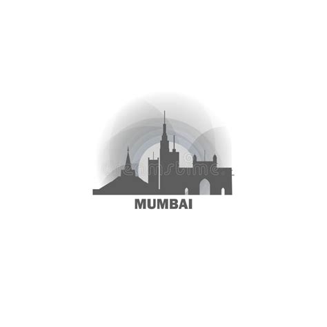 Mumbai City Skyline Vector Logo Icon Stock Vector - Illustration of ...