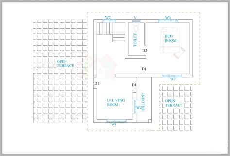 Kerala house plans for a 1600 sq.ft 3BHK house