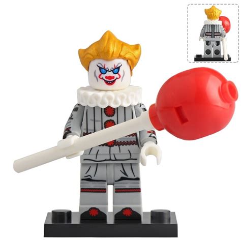 Pennywise Clown with balloons IT Horror Movie theme Lego Minifigures ...