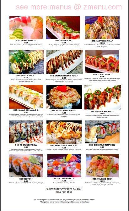 Online Menu of Sushi Ken Restaurant, Phoenix, Arizona, 85048 - Zmenu