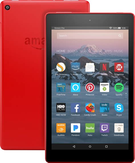 Questions and Answers: Amazon Fire HD 8 8" Tablet 16GB 7th Generation, 2017 Release Punch Red ...